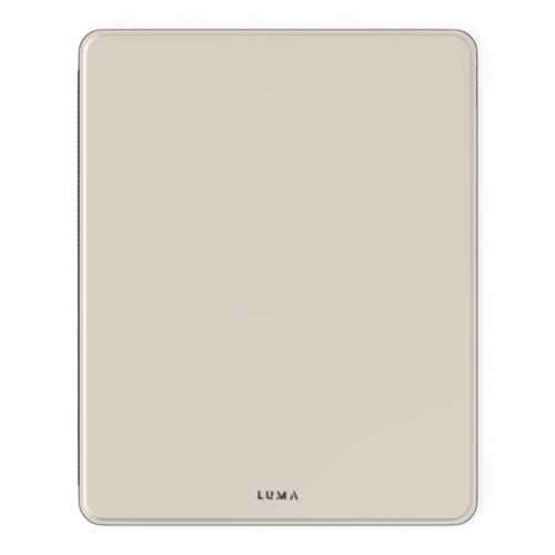 LUMA light taupe premium iPad case made from vegan Saffiano leather with Apple Pencil holder