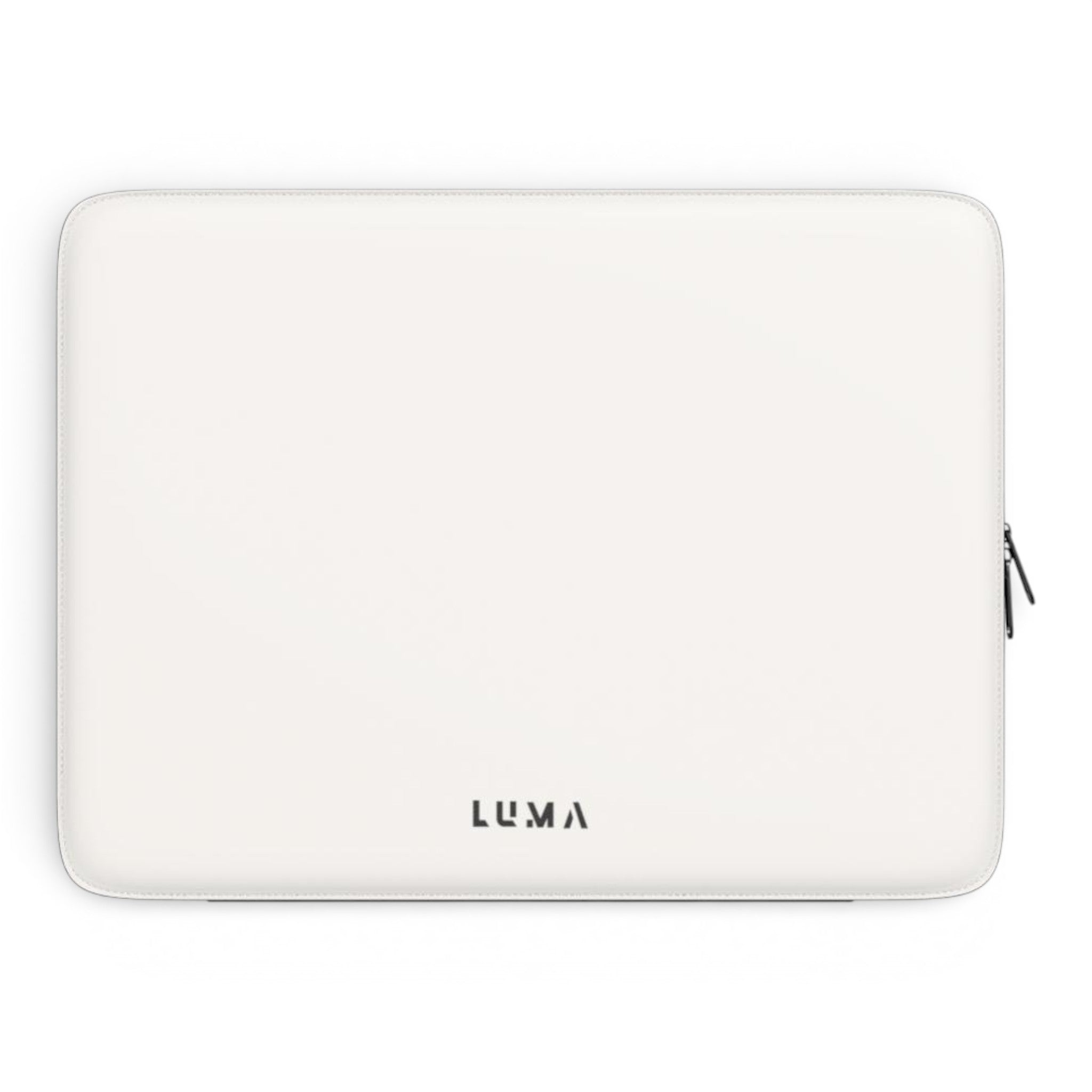 Luma Premium Laptop Sleeve [Design / Color] – front view, vegan leather, black back, protective laptop sleeve